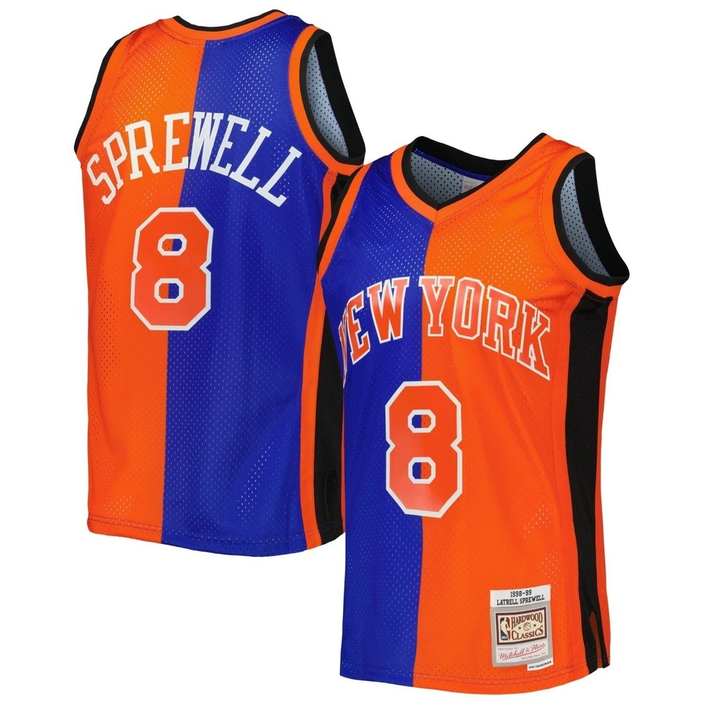 Mitchell & Ness Latrell Sprewell 8 New York Knicks Swingman Jersey Mens Large